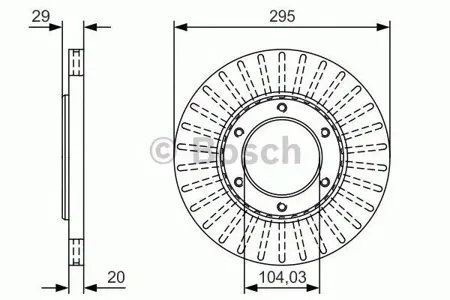 BOSCH 0986479U33 Диск торм.вент.