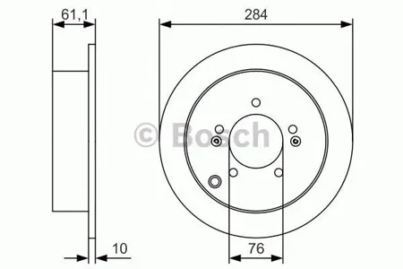 BOSCH 0986479U37 Диск тормозной