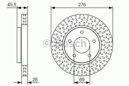 BOSCH 0986479U40 Диск торм.вент.