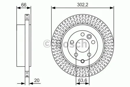 BOSCH 0986479U44 Диск торм.вент.