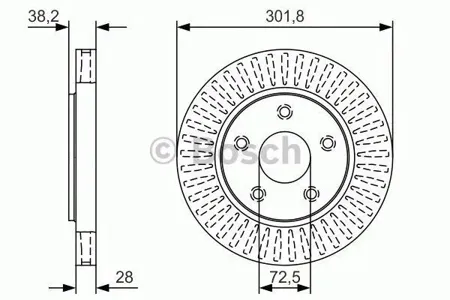 BOSCH 0986479U45 Диск торм.вент.