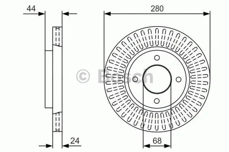 BOSCH 0986479U62 Диск торм.вент.