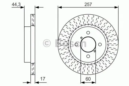 BOSCH 0986479U93 Диск торм.вент.