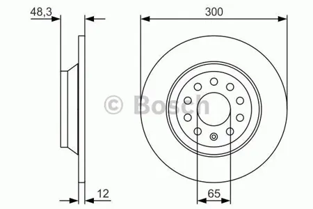 BOSCH 0986479V01 Диск тормозной