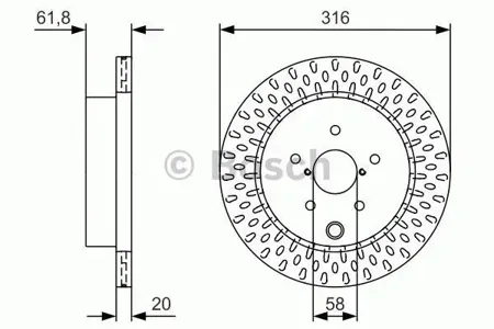 BOSCH 0986479V05 Диск торм.вент.