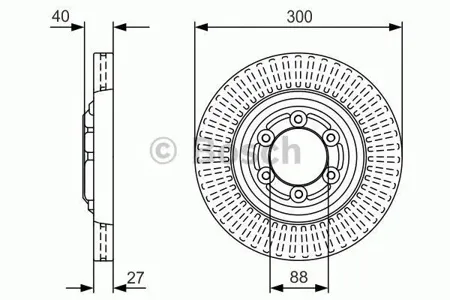 BOSCH 0986479V29 Диск тормозной 0 986 479 V29 передний Isuzu D-Max II 2.5CRDi 12>