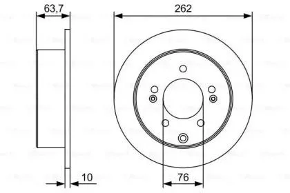 BOSCH 0986479W12 Диск тормозной