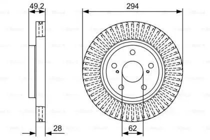 BOSCH 0986479W40 Диск торм.вент.