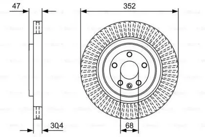 BOSCH 0986479W53 Диск тормозной передний Ford Explorer 11>