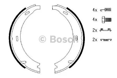 BOSCH 0986487543 Колодки торм.барабанные