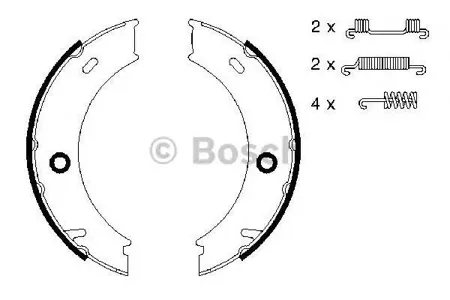 BOSCH 0986487611 Колодки торм.барабанные