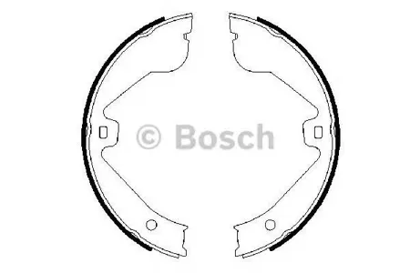 BOSCH 0986487705 Колодки торм.бараб.ручн.торм.[210x30] Audi Q7 06->, Land Rover Range Rover 02->, Mercedes W164X164W251 05->, Porsche Cayenne 02->,VW Touareg 02-10