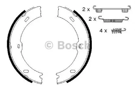 BOSCH 0986487720 Колодки торм.барабанные