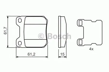 BOSCH 0986490500 Колодки торм.
