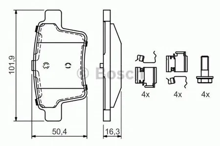 BOSCH 0986494076 Колодки торм.