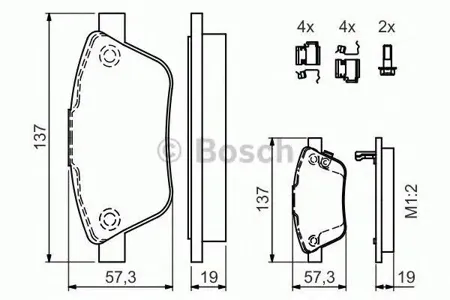 BOSCH 0986494157 Колодки торм.