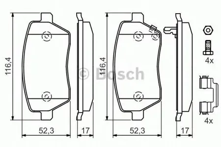 BOSCH 0986494160 Колодки торм.