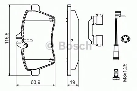 BOSCH 0986494290 Колодки торм.