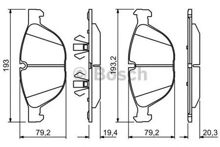 BOSCH 0986494307 Колодки торм.