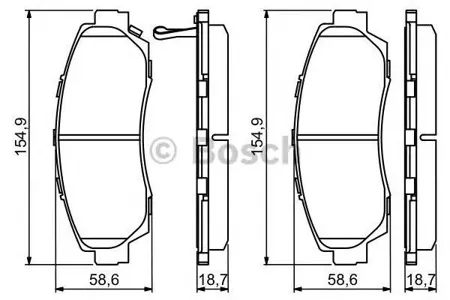 BOSCH 0986494308 Колодки торм.