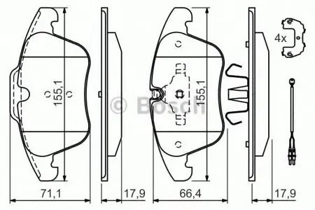 BOSCH 0986494371 Колодки торм.