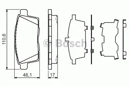 BOSCH 0986494376 Колодки торм.