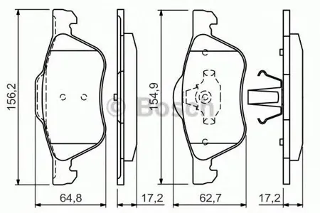 BOSCH 0986494396 Колодки торм.