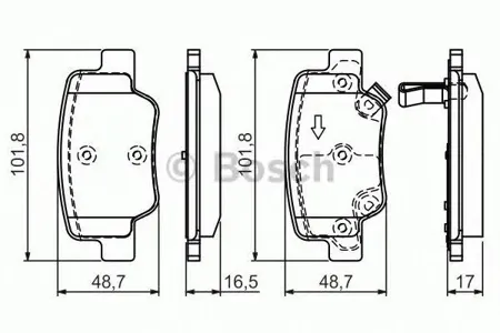 BOSCH 0986494404 Колодки торм.