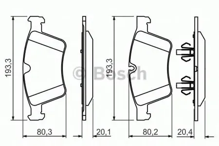 BOSCH 0986494427 Колодки торм.