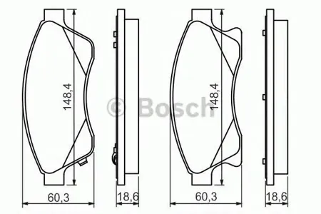 BOSCH 0986494433 0 986 494 433 колодки дисковые передние с антискрип. пл. Opel Astra, Chevrolet Cruze 1.4-2.0 09>