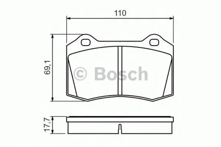 BOSCH 0986494486 Колодки торм.зад.