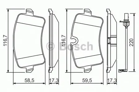 BOSCH 0986494488 Колодки торм.