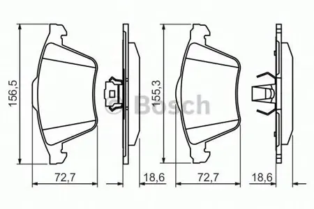 BOSCH 0986494492 Колодки торм.