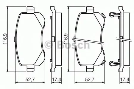 BOSCH 0986494496 Колодки торм.