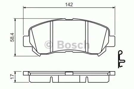 BOSCH 0986494501 Колодки торм.передние