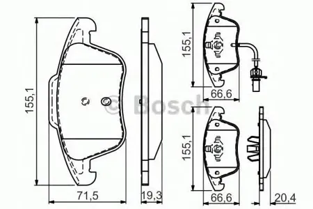 BOSCH 0986494538 Колодки торм.