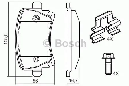 BOSCH 0986494595 Колодки торм.