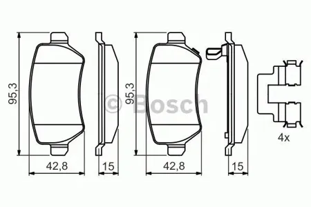 BOSCH 0986494654 Колодки торм.