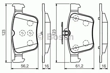 BOSCH 0986494658 Колодки торм.