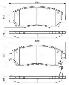 BOSCH 0986494685 Колодки торм.передние Honda CR-V 2.02.2 07>