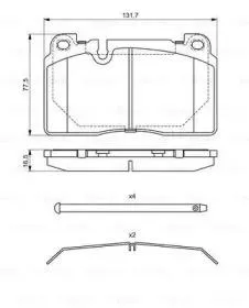 BOSCH 0986494694 0 986 494 694 колодки дисковые передние Audi Q5 2.0TFSI/3.0TFSI/2.0TDI/3.0TDI 08>