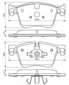 BOSCH 0986494696 Колодки торм.пер.