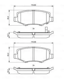 BOSCH 0986494706 Колодки торм.зад.