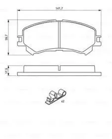 BOSCH 0986494720 Колодки торм.передние 0 986 494 720 Nissan X-Trail 1.62.01.6dCi 13>