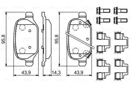 BOSCH 0986494935 Колодки торм.