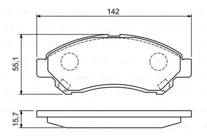 BOSCH 0986494936 Колодки торм. Suzuki SX4 13- Vitara 15- передние