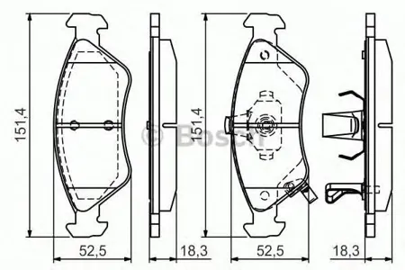 BOSCH 0986495067 Колодки торм.