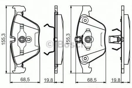 BOSCH 0986495082 Колодки торм.