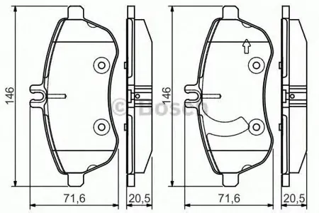 BOSCH 0986495104 Колодки торм.