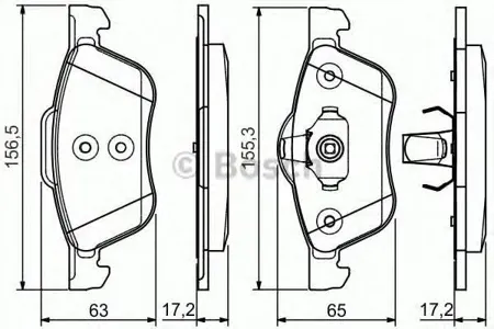 BOSCH 0986495118 Колодки тормозные дисковые | перед |